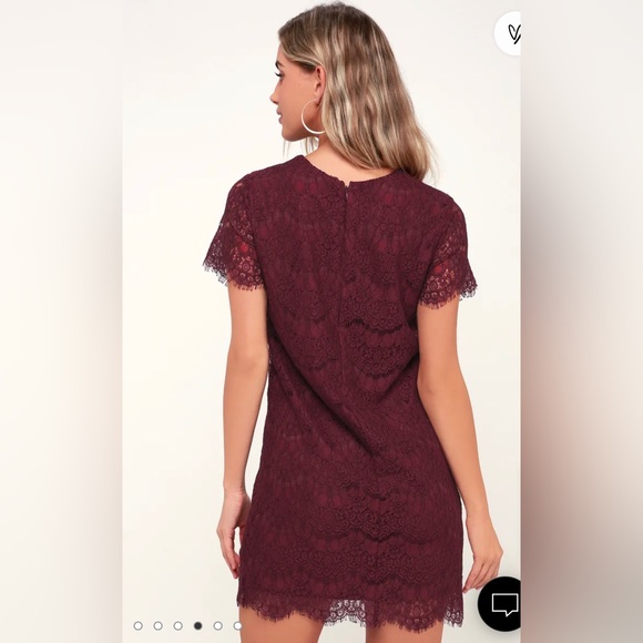 Lulus maroon lace dress - Picture 2 of 5